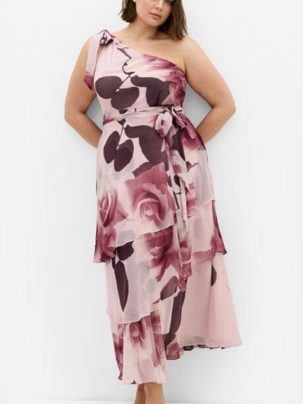 City Chic Women's Size 24 Romantic Bloom Enchant Bloom One Shoulder 50% off